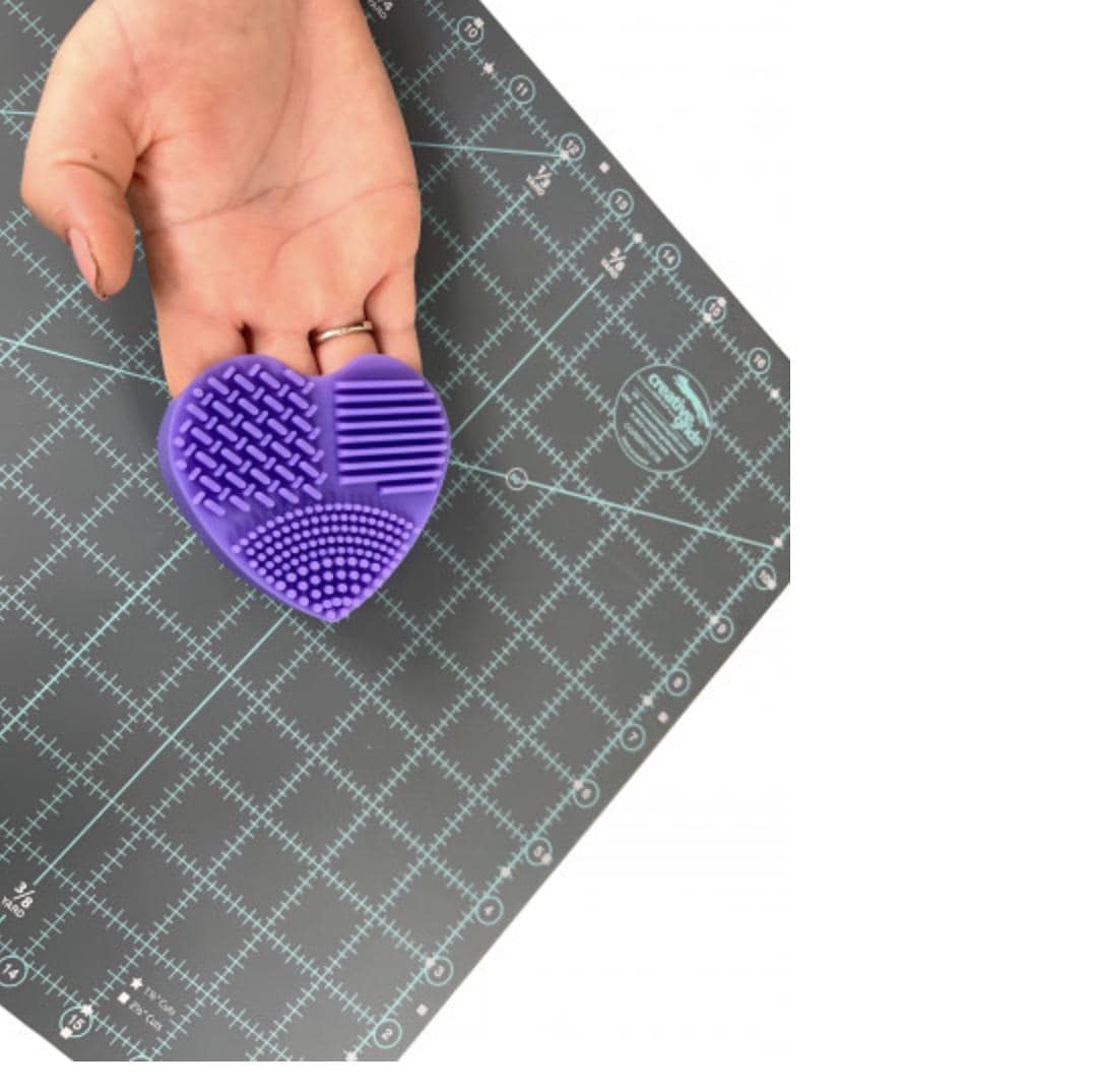 Purple Heart Shaped Mat Cleaning Pad - The Gypsy Quilter