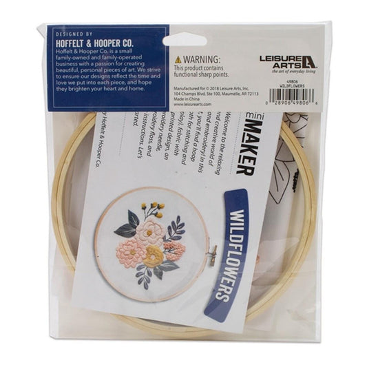 Wildflowers Embroidery Kit 6"