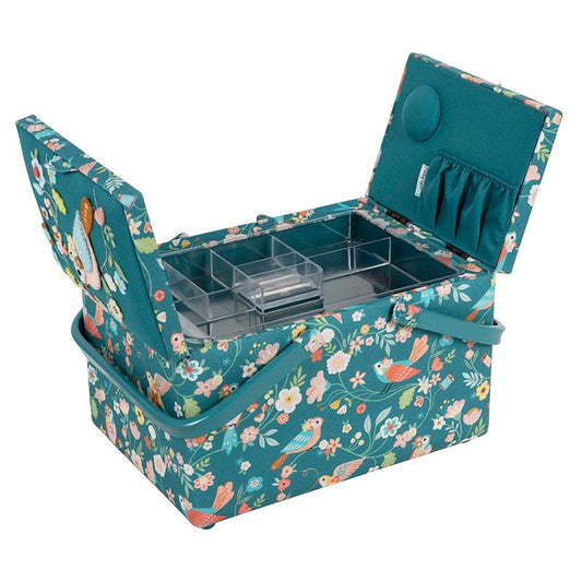 Blue Aviary Large Sewing Box