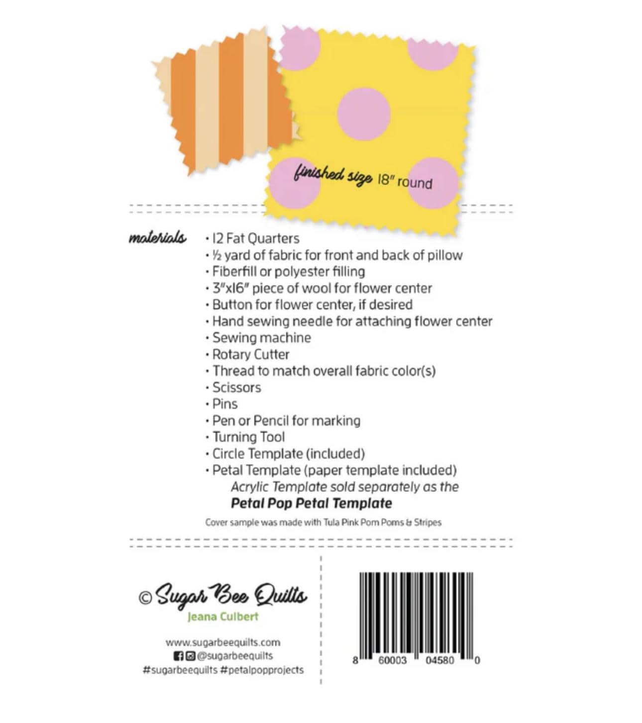 Petal Pop Zinnia Pillow Pattern