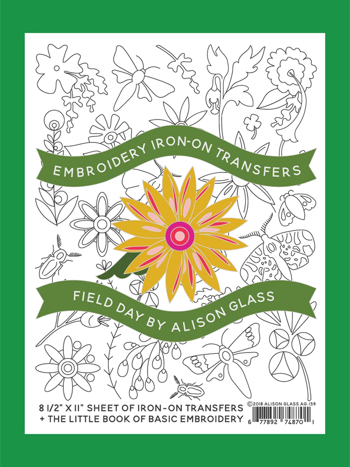 Alison Glass Embroidery Iron On Transfers – Field Day