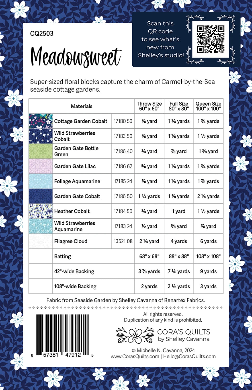 Meadowsweet Quilt Pattern