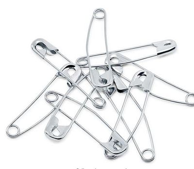 Curved Safety Pins - size 2 - 75count