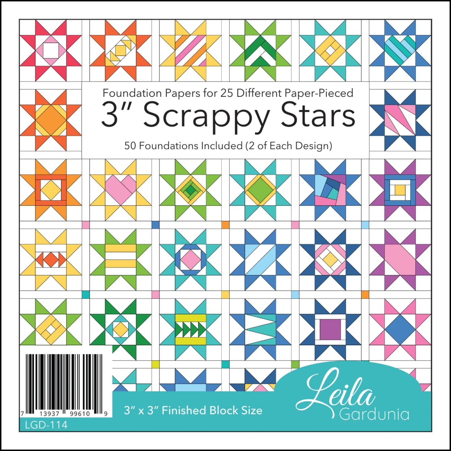 Scrappy Stars Foundation Pad - 3inch Finished Block