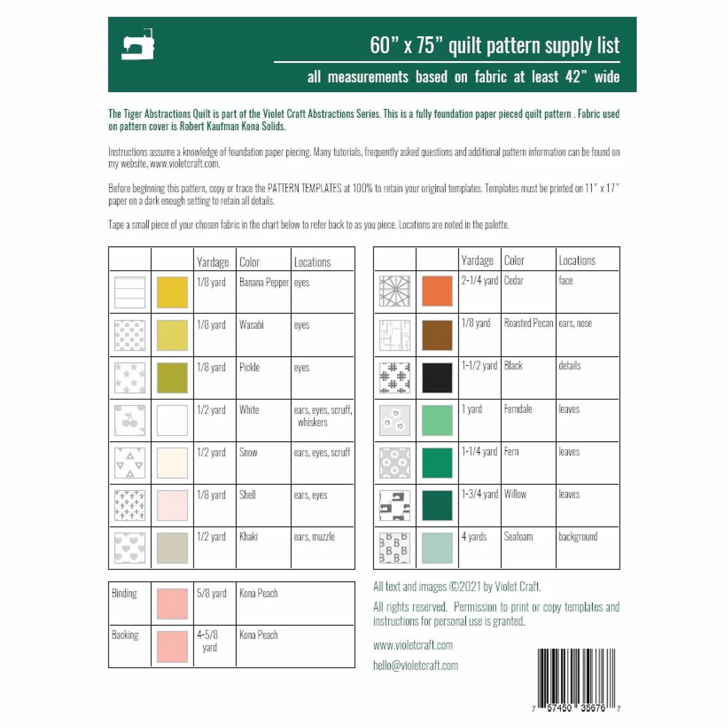 The Tiger Abstractions Quilt