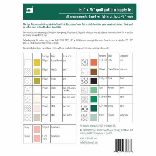 The Tiger Abstractions Quilt