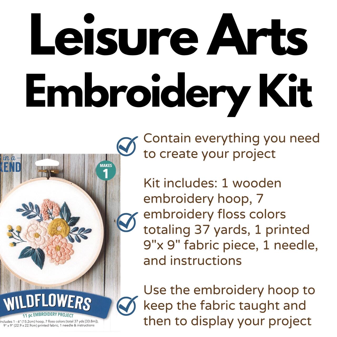 Wildflowers Embroidery Kit 6"