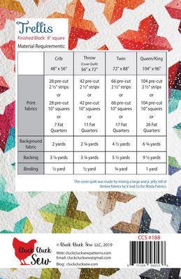 Trellis Quilt Pattern, Ombre Design (Paper Pattern)