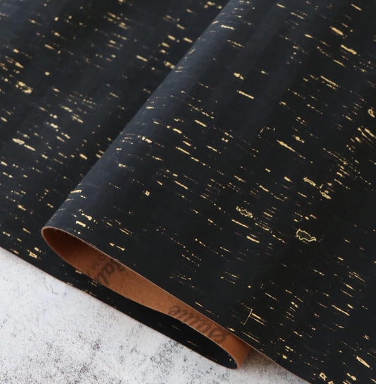 Natural Black Gold Flecked Cork - 1/2 Yard - Sallie Tomato