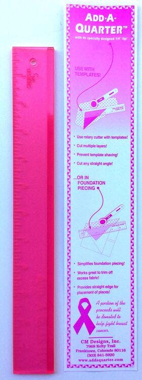 Add-A-Quarter Plus FPP Ruler - 12inches