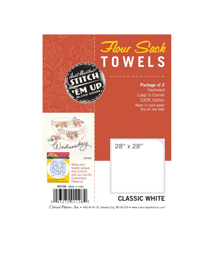 Aunt Martha's Old Fashion Flour Sack Towels - 28x28