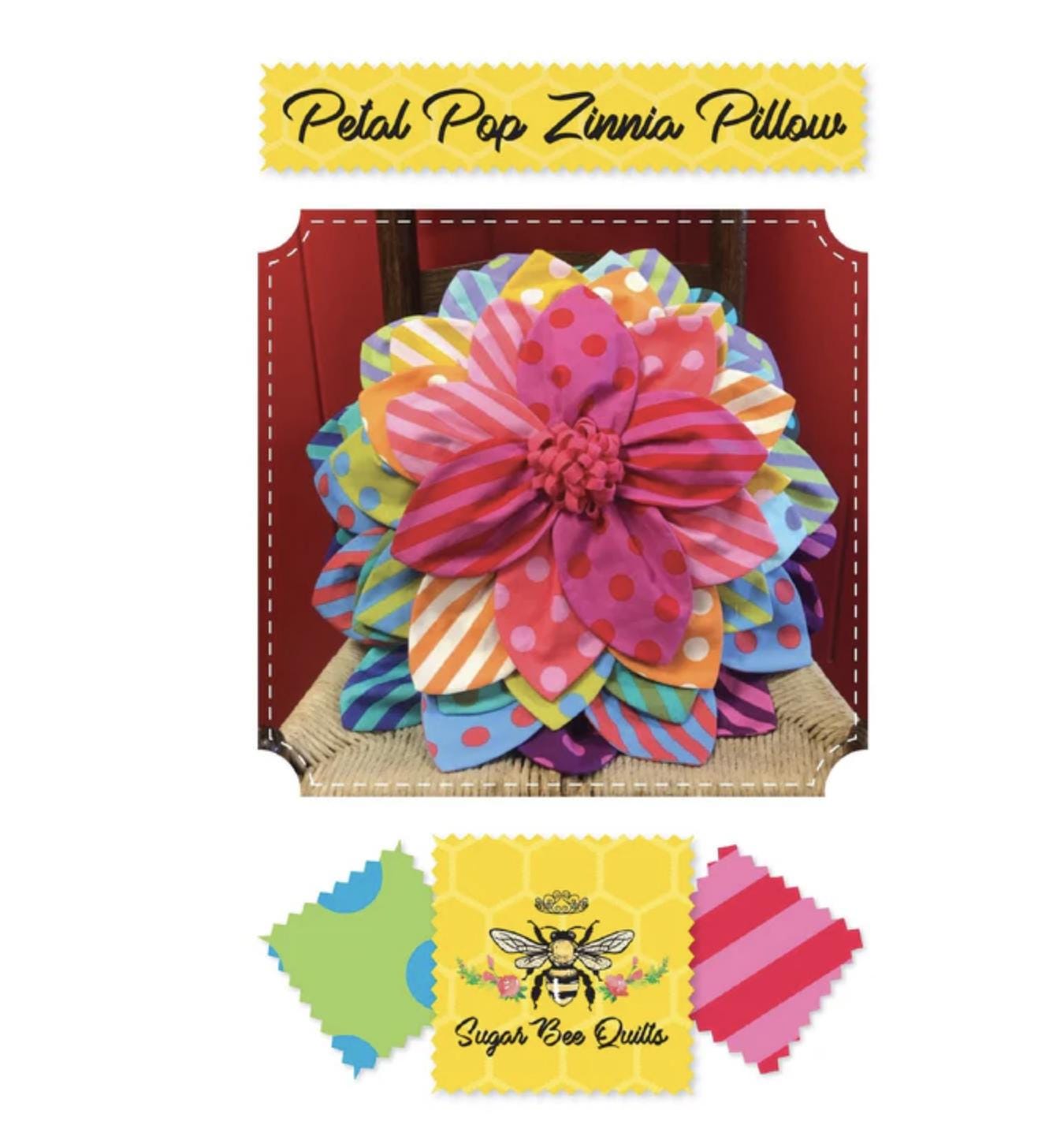 Petal Pop Zinnia Pillow Pattern