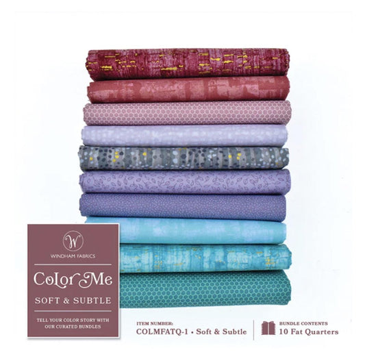 Color Me - Soft & Subtle Fat Quarter Bundle by Windham - 10pcs
