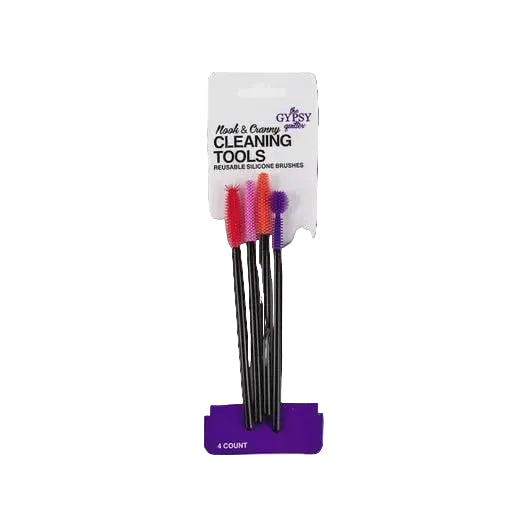 Pack of reusable silicone brushes with visible brand name on a white background