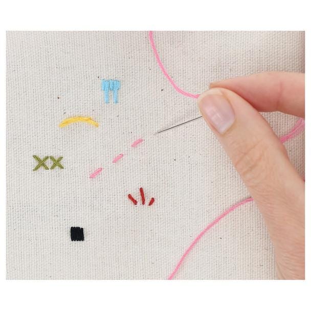 Fancy Flowers Embroidery Kit 6"
