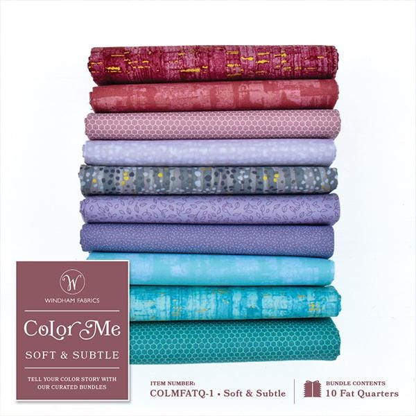 Color Me - Soft & Subtle Fat Quarter Bundle by Windham - 10pcs