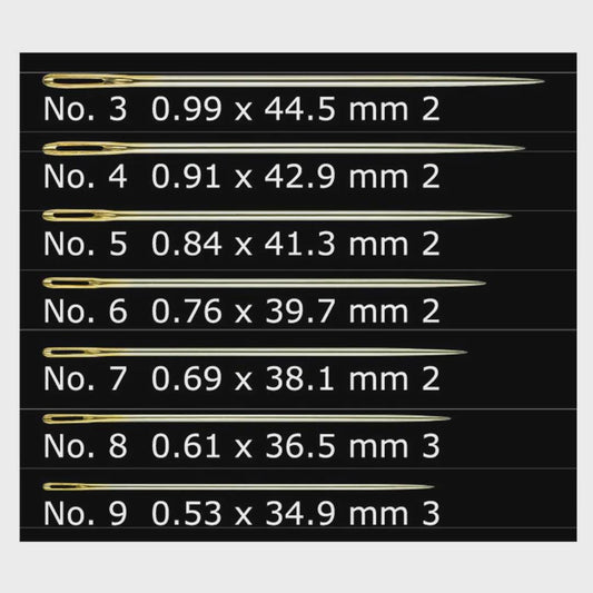 Gold Eye Embroidery Needles