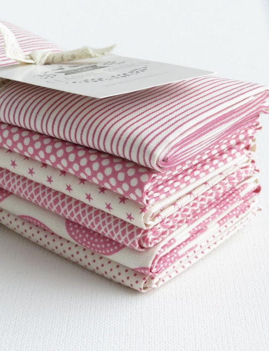Tilda Basic Classics-FQB 6 Fabrics, Pink