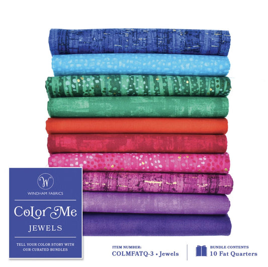 Color Me Jewels - Fat Quarter Bundle by Windham - 10pcs