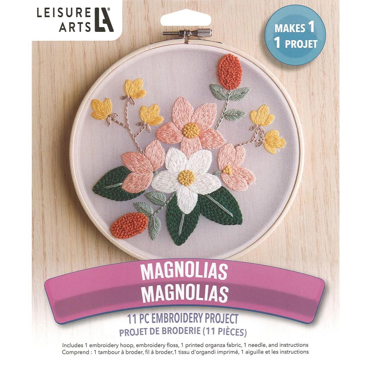 Magnolias Embroidery Kit 6"