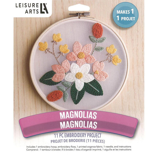 Magnolias Embroidery Kit 6"