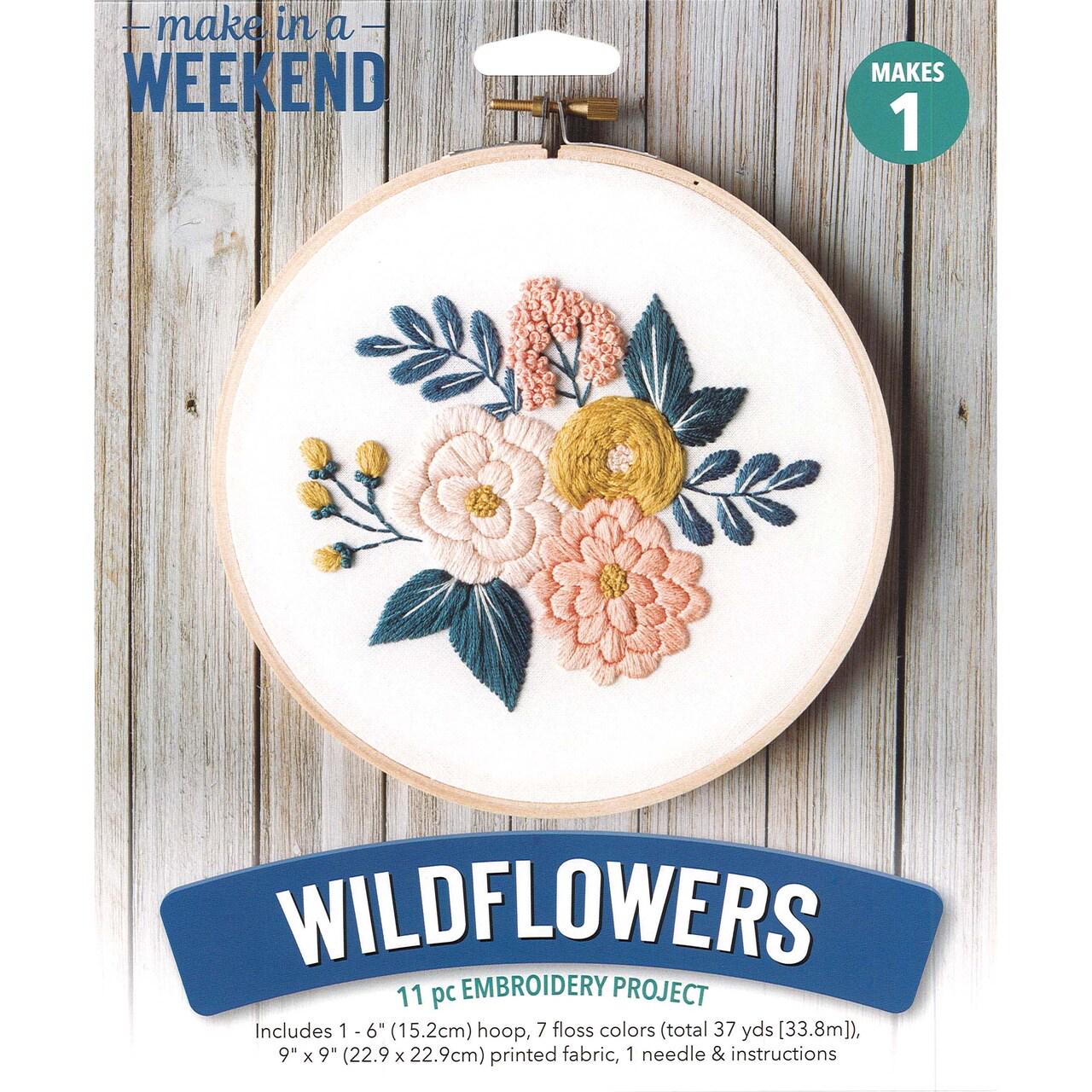 Wildflowers Embroidery Kit 6"