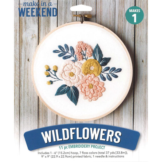 Wildflowers Embroidery Kit 6"