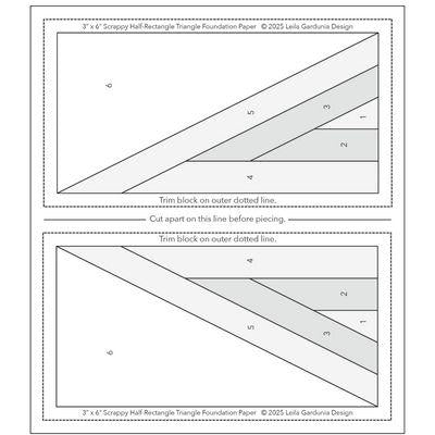 Scrappy Half-Rectangle Triangle Foundation Pad