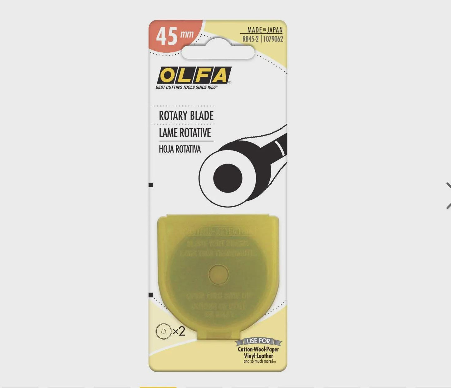 Olfa Rotary Blade 45mm - 2pk