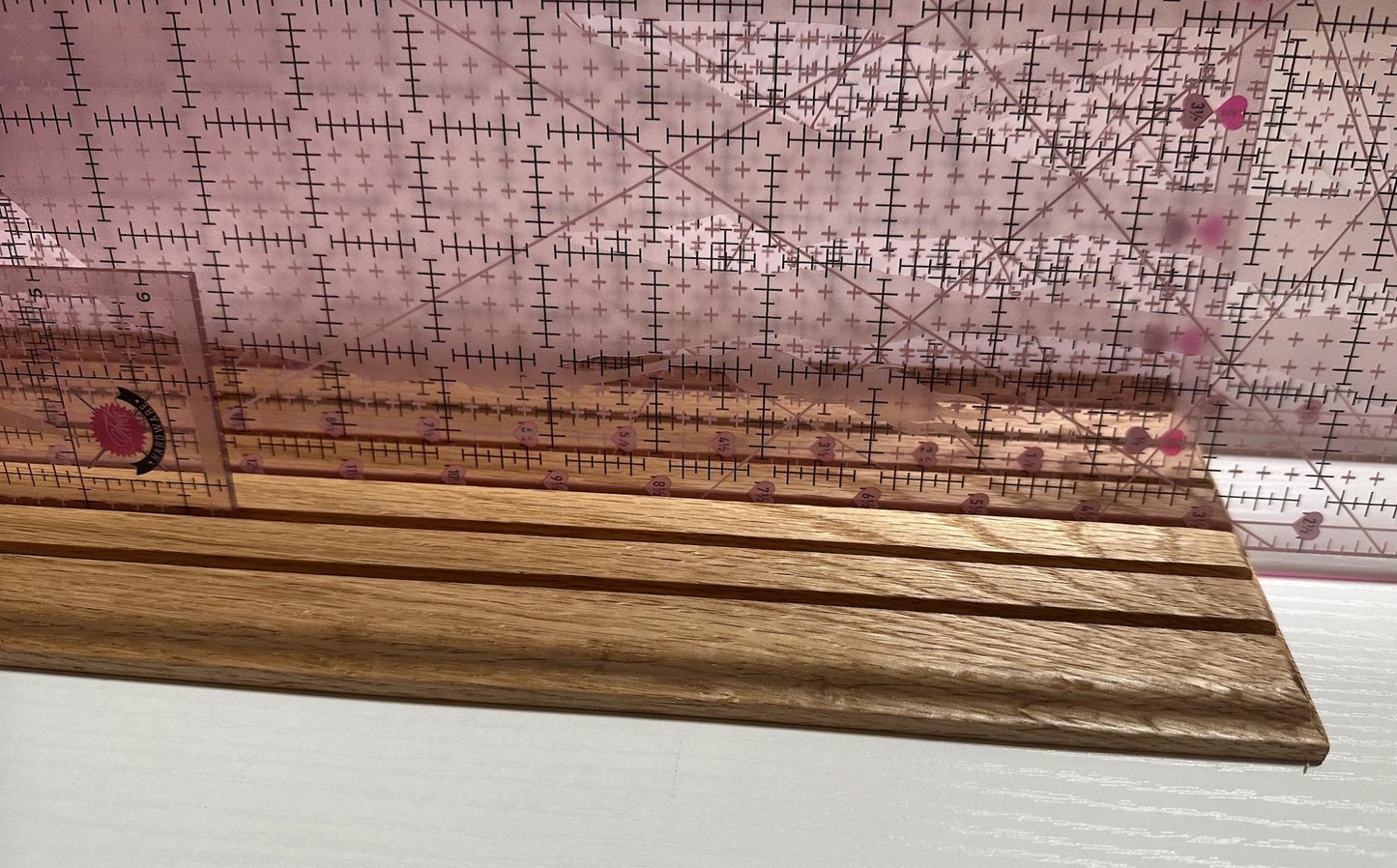 Quilter’s Ruler Holder – 6 Slot Organizer - Oak