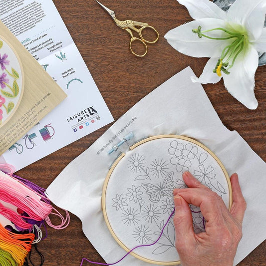 Butterfly Scatter Embroidery Kit 6"