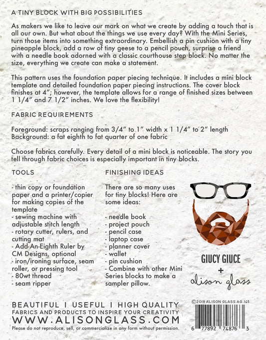 Mini Series Stretched Geese by Alison Glass + Giucy Giuce (Paper Pattern)