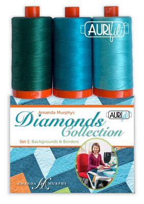Aurifil Amanda Murphy Diamonds Collection 3 Large Spools