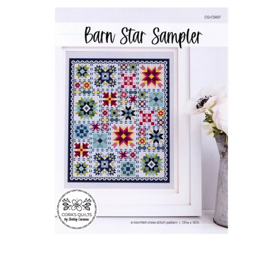 Barn Star Sampler Cross Stitch Pattern by Cora's Quilts