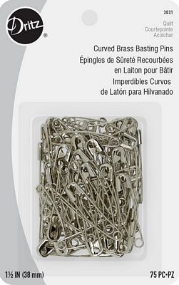 Curved Safety Pins - size 2 - 75count