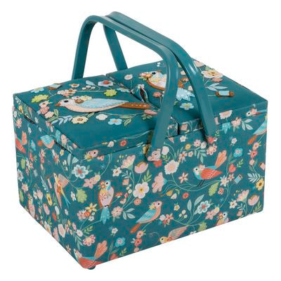 Blue Aviary Large Sewing Box