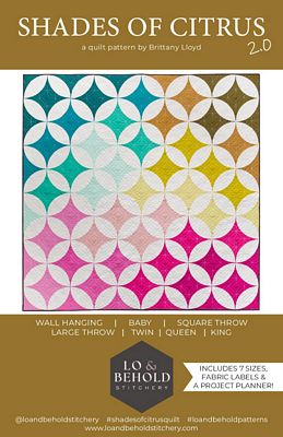 Shades of Citrus 2.0 Pattern - Lo & Behold Stitchery (Paper Pattern)