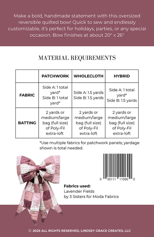 The Big Giant Quilted Bow