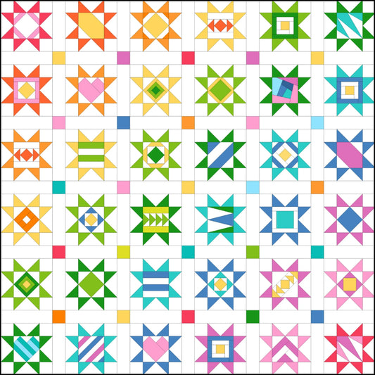 Scrappy Stars Foundation Pad - 3inch Finished Block