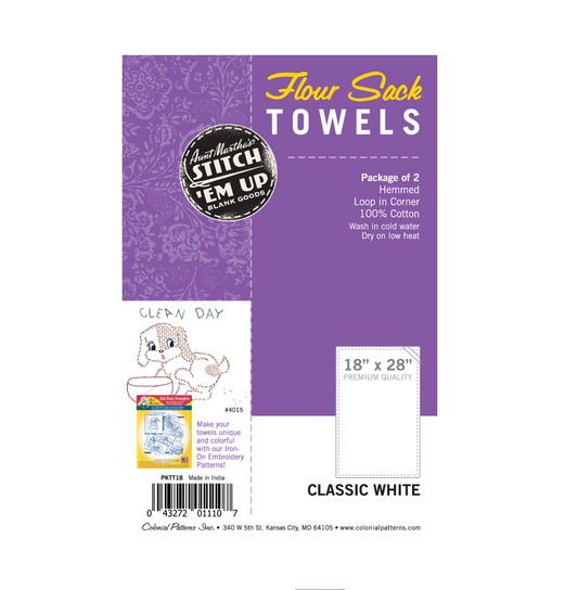 Aunt Martha's Old Fashion Flour Sack Towels 18x28