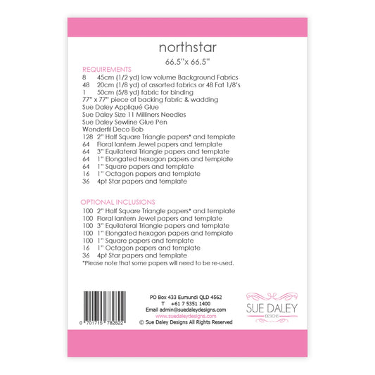 Northstar Quilt Pattern - By Sue Daley