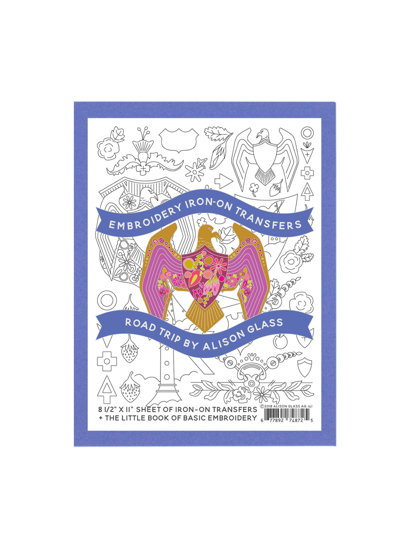 Alison Glass Embroidery Iron On Transfers – Road Trip