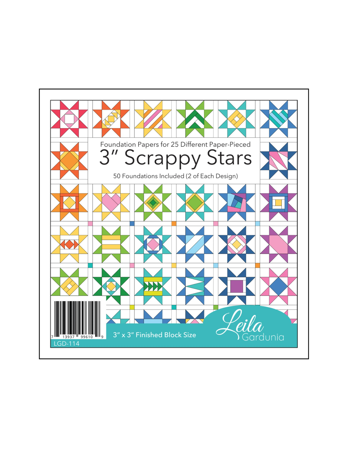 Scrappy Stars Foundation Pad - 3inch Finished Block