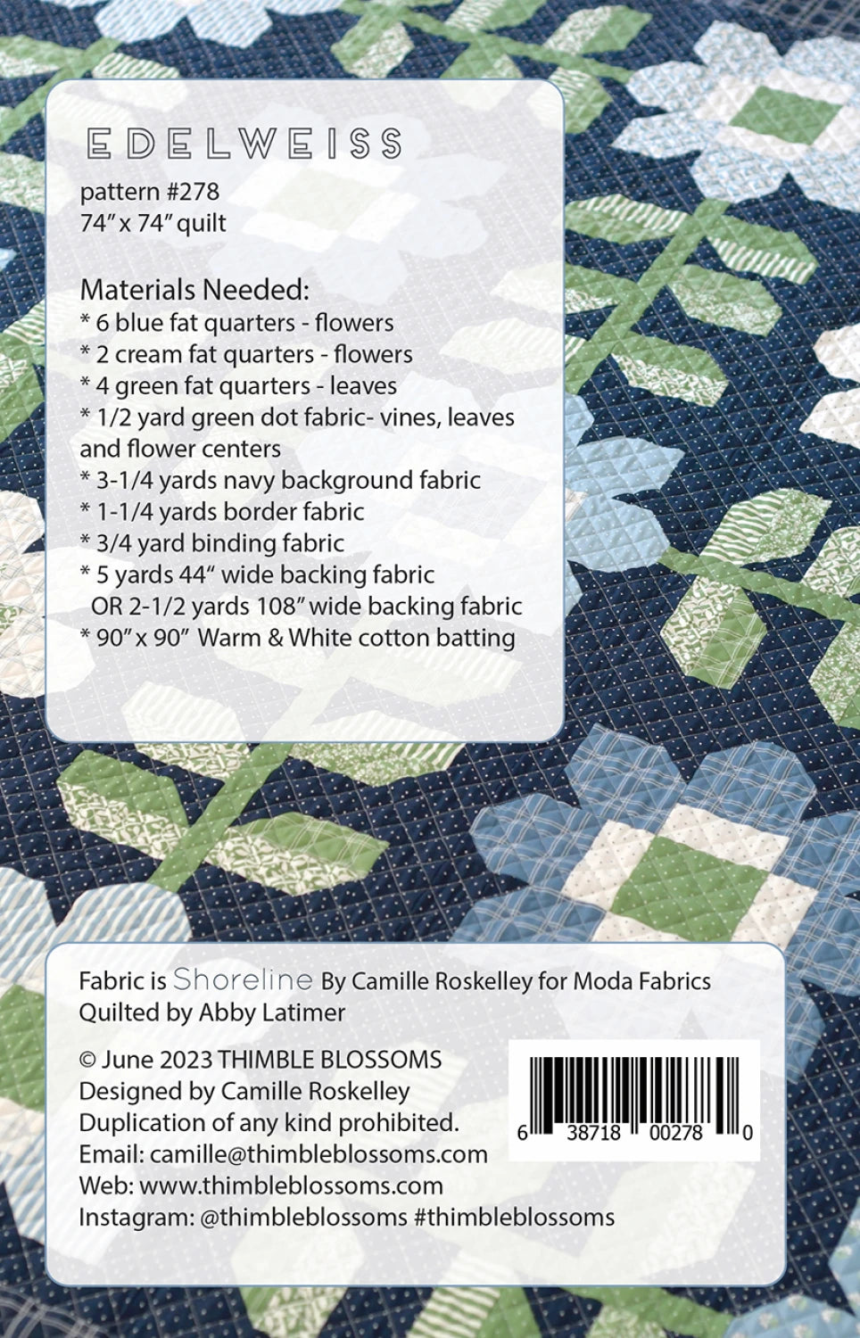 Edelweiss Pattern - Thimble Blossoms