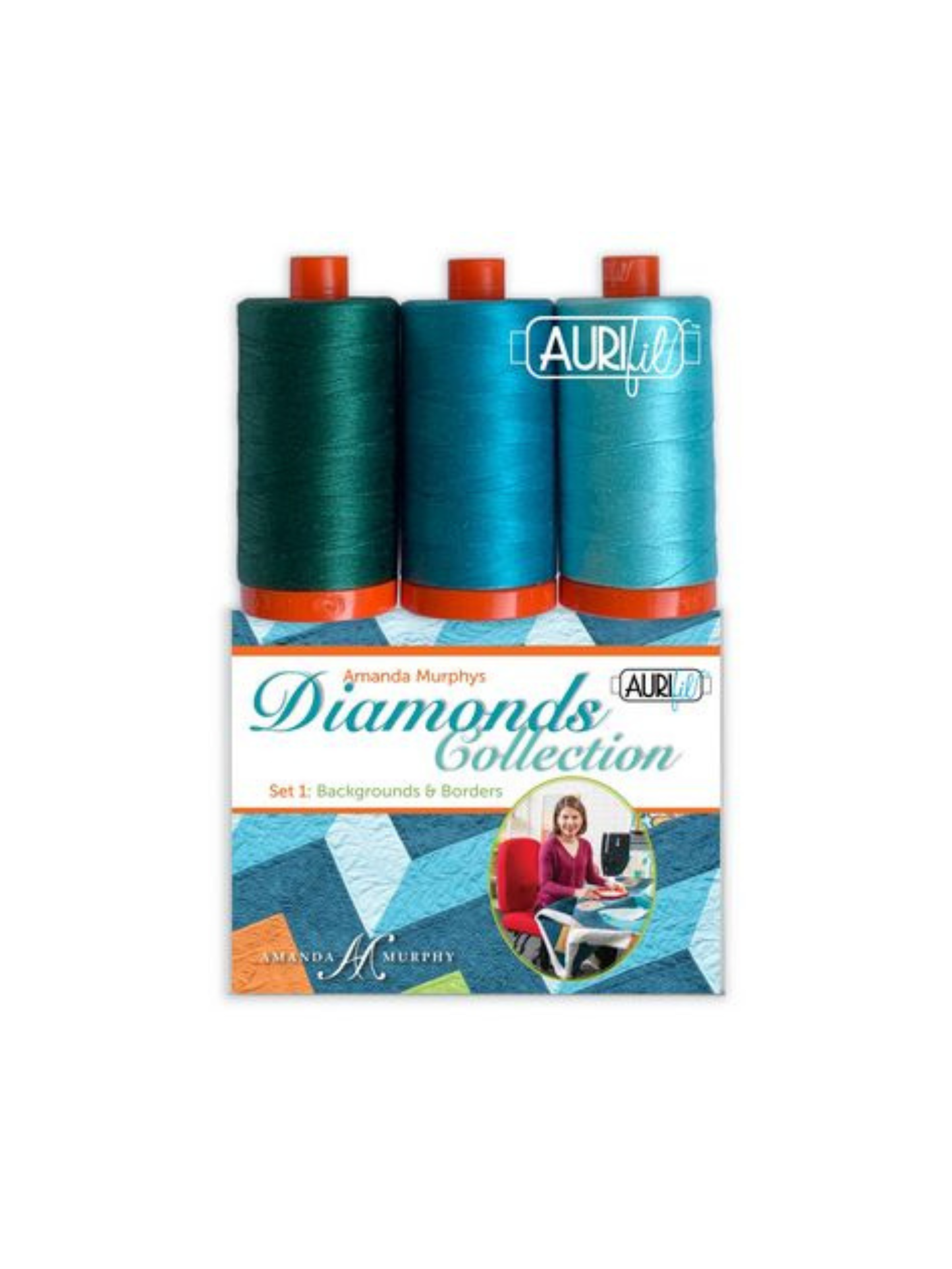 Aurifil Amanda Murphy Diamonds Collection 3 Large Spools