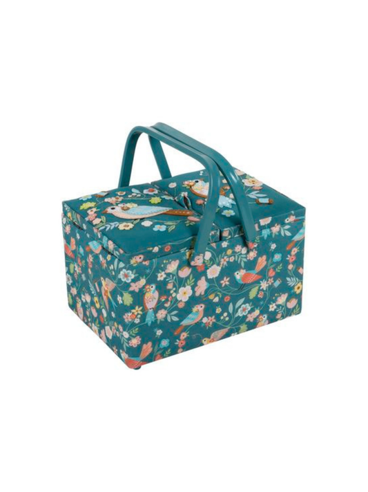 Blue Aviary Large Sewing Box