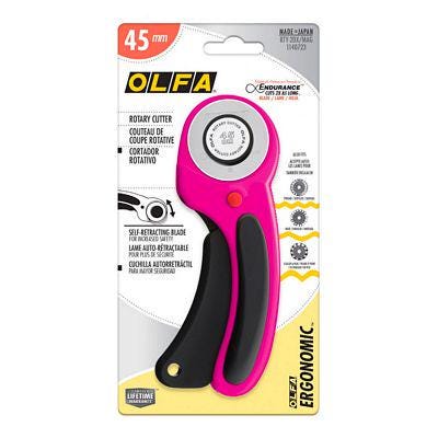 Olfa 45mm Ergonomic Rotary Cutter Magenta