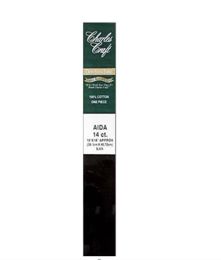 Aida Cloth #14 Black 15x18in - Cross Stitch