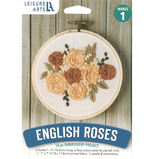 English Roses Embroidery Kit 6"