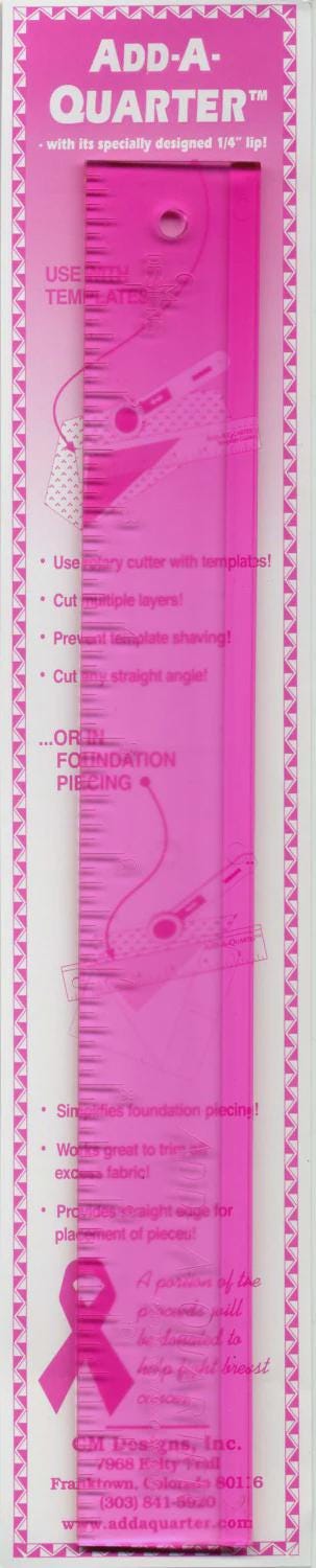 Add-A-Quarter Plus FPP Ruler - 12inches